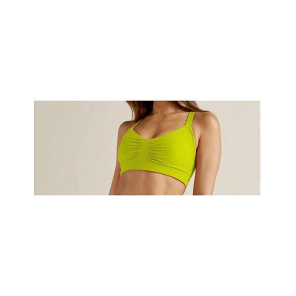 Women's Beyond Yoga Spacedye On Center Bra Lime Citron Size small athleisure - Picture 2 of 8